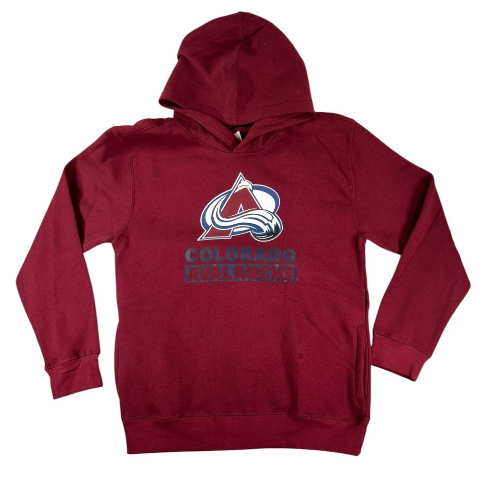 NHL Colorado Avalanche Youth XL 18/20 Hoodie Burgundy Maroon Pullover Sweatshirt